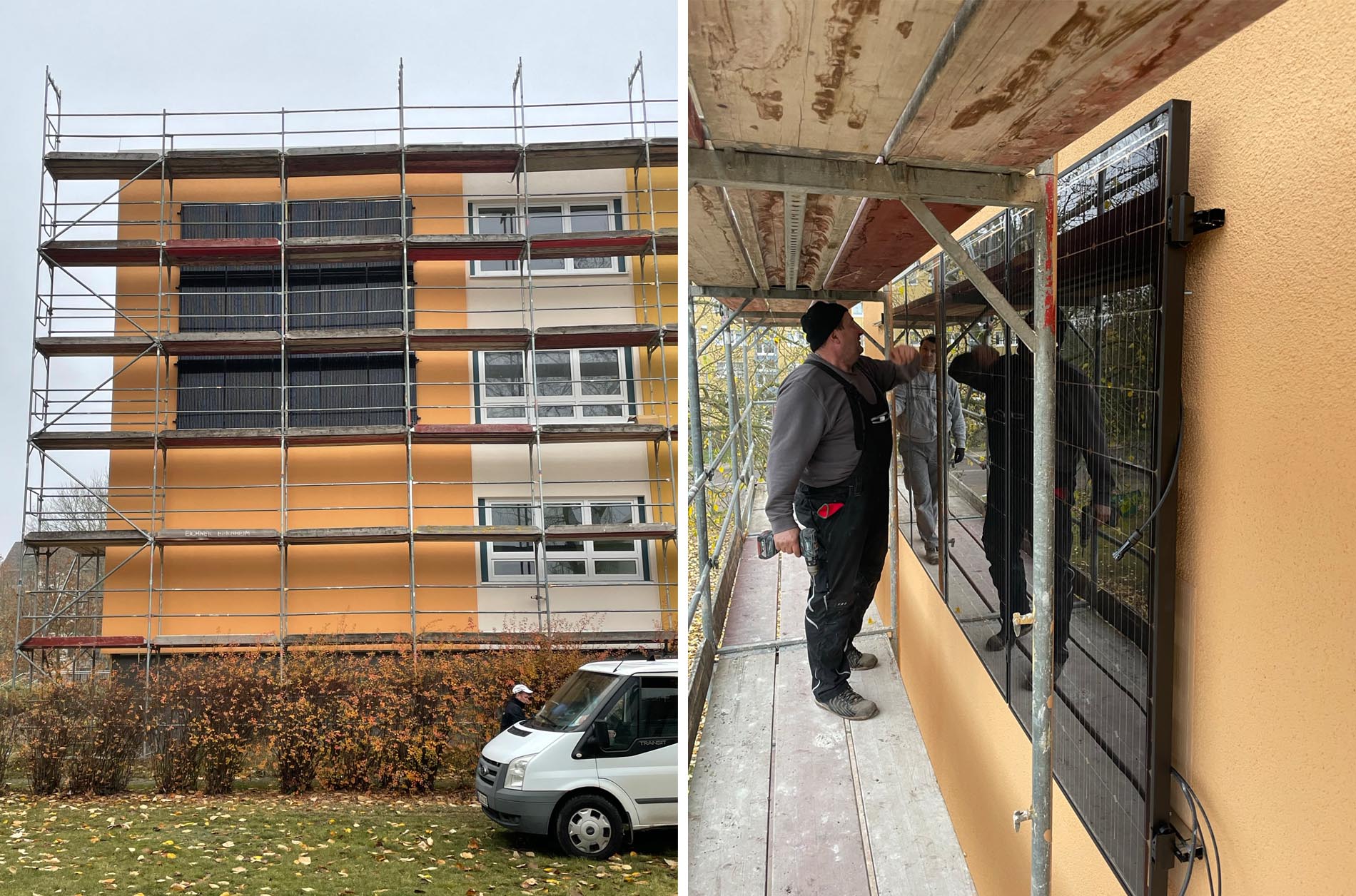 Solarmodule fuer die Fassade Grundschule Salzwedel